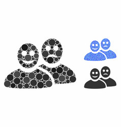 Glad And Sad People Mosaic Icon Circle Dots