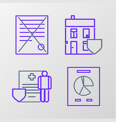 Set Line Document With Graph Chart Medical