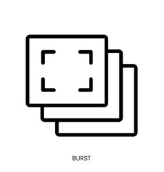 Burst Icon Line Art Style Design Isolated On