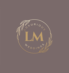 Lm Initials Letter Wedding Monogram Logos