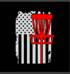 Retro Vintage Usa Flag Distressed Disk Golf