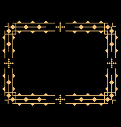 Art Deco Frame Vintage Linear Border Design