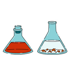 Chemical Triangular Glass Flasks Of Different