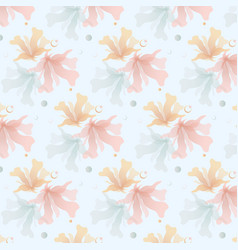 Pattern With Transparent Delicate Flowers