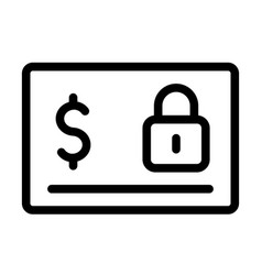 Secure Payment Thick Line Icon