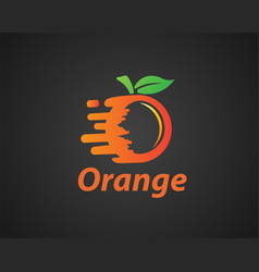 Move Water Spurt Orange Fruit Logo Design