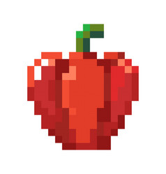 Paprika Or Bell Pepper Pixelated 8 Bit Design