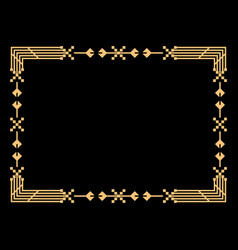 Art Deco Frame Vintage Linear Border Design