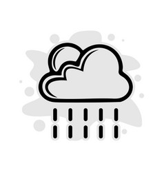 Slight Rain Icon Isolated On White Background