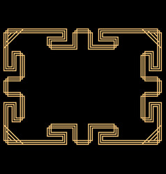 Art Deco Frame Vintage Linear Border Design