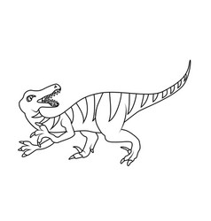 Coloring Book Velociraptor Dinosaur