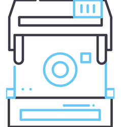 Instant Camera Line Icon Outline Symbol