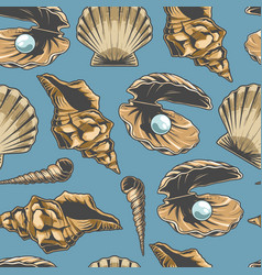 Sea Shells Colorful Pattern Seamless