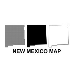 Set Of New Mexico Map United States Of America