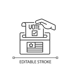 Ballot Drop Box Linear Icon