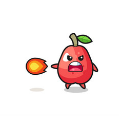 Cute Water Apple Mascot Is Shooting Fire Power