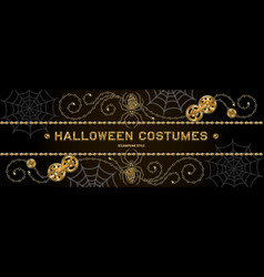 Halloween Banner Poster In Steampunk Style