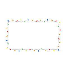 Holiday Rectangular Frame With Multi Colored