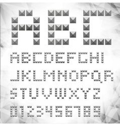 Silver Pixel Font With Stud