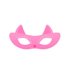 Carnival Mask In The Shape Of A Pink Cat For