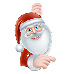 Cartoon Santa Pointing