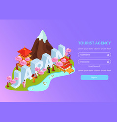 Japan Travel Isometric Web Page