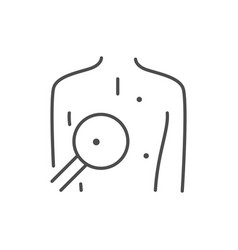 Skin Examination Line Outline Icon