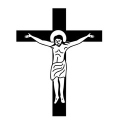 Black Icon Of The Crucifixion Of Christ