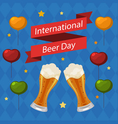 Flat Posts Set International Beer Day Celebration