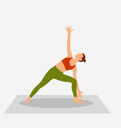 Image Of Woman Practicing Triangle Pose Yog