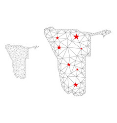 Polygonal 2d Mesh Namibia Map With Stars