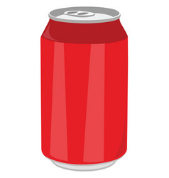 Red Soda Can On A White Background