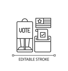 Voting Booth Linear Icon