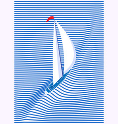 Sailboat On The Crest Of A Wave