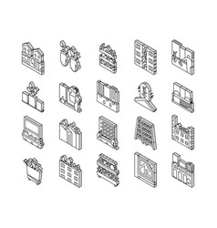 Urban Gardening Eco Collection Isometric Icons Set