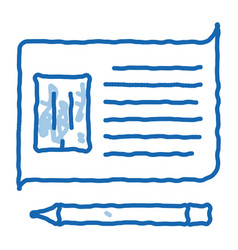 Written Building Information Model Doodle Icon