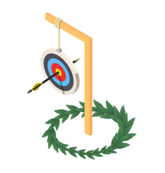 Archery Concept Icon Isometric Hanging