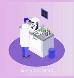 Bio Engineering Isometric Background