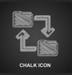 Chalk Cloud Storage Text Document Folder Icon