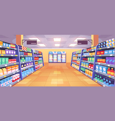 Supermarket Aisle Perspective View