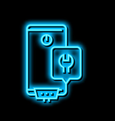 Water Heater Repair Neon Glow Icon