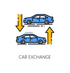 Dealership Car Exchange Auto Company Outline Icon