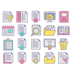 Icons Set Of Documents