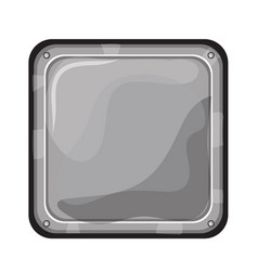 Metal Badge Silver Icon Square