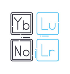 Periodic Table Of Elements Line Icon Outline