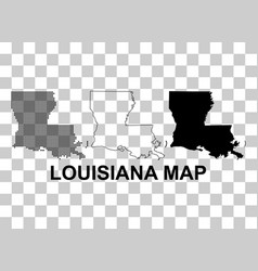 Set Of Louisiana Map United States America