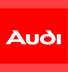 Audi Brand Symbol Logo Name White Design