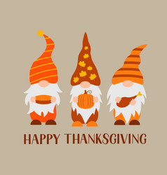 Thanksgiving Gnomes Happy Lettering