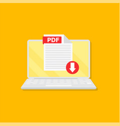 Download Pdf Button On Laptop Screen Downloading