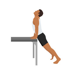 Man Doing Workout At Office Upward Dog On Desk